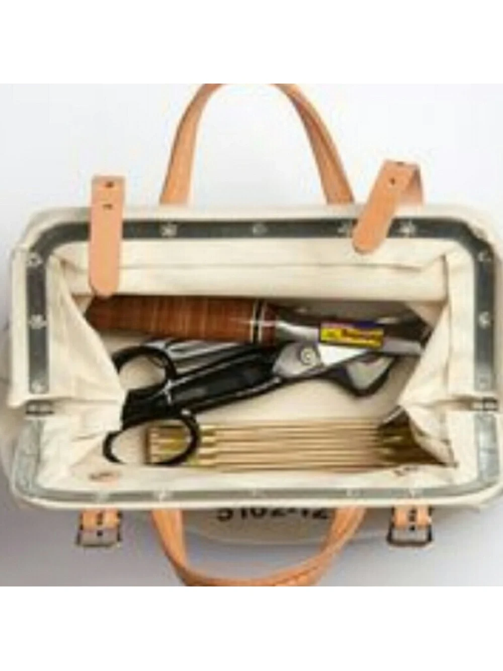 Klein Tools 5102-16 Canvas Leather Tool Bag Wide Mouth Heavy Duty Made in USA